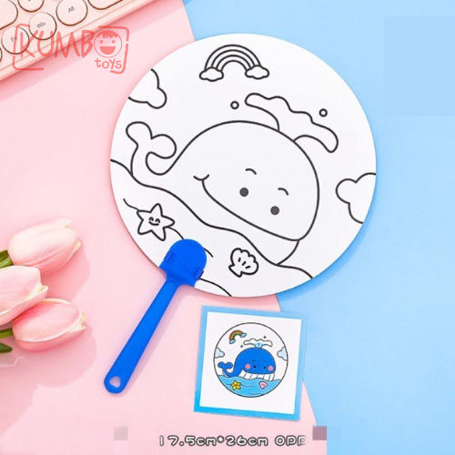 Mainan Edukasi Anak Kipas DIY Mewarnai Souvenir Hampers Anak