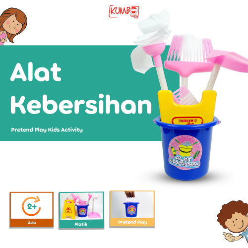 Mainan Edukasi Pretend Play Alat Kebersihan Cleaning Set Toys