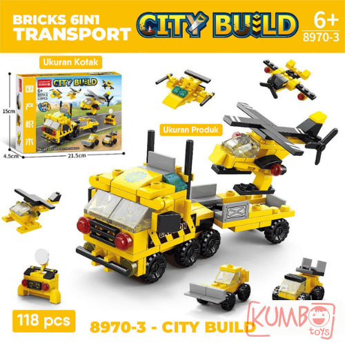 Mainan Edukasi Anak Bricks 6 In 1 Mainan Block