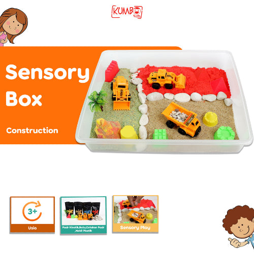 Construction Sensory Box / Sensory Play Mainan Edukasi