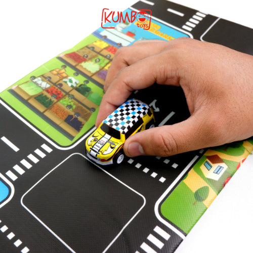 Mainan Edukasi Anak Karpet Peta Jalan Urban Road Map Perkotaan Mobil Pullback Alas Bermain