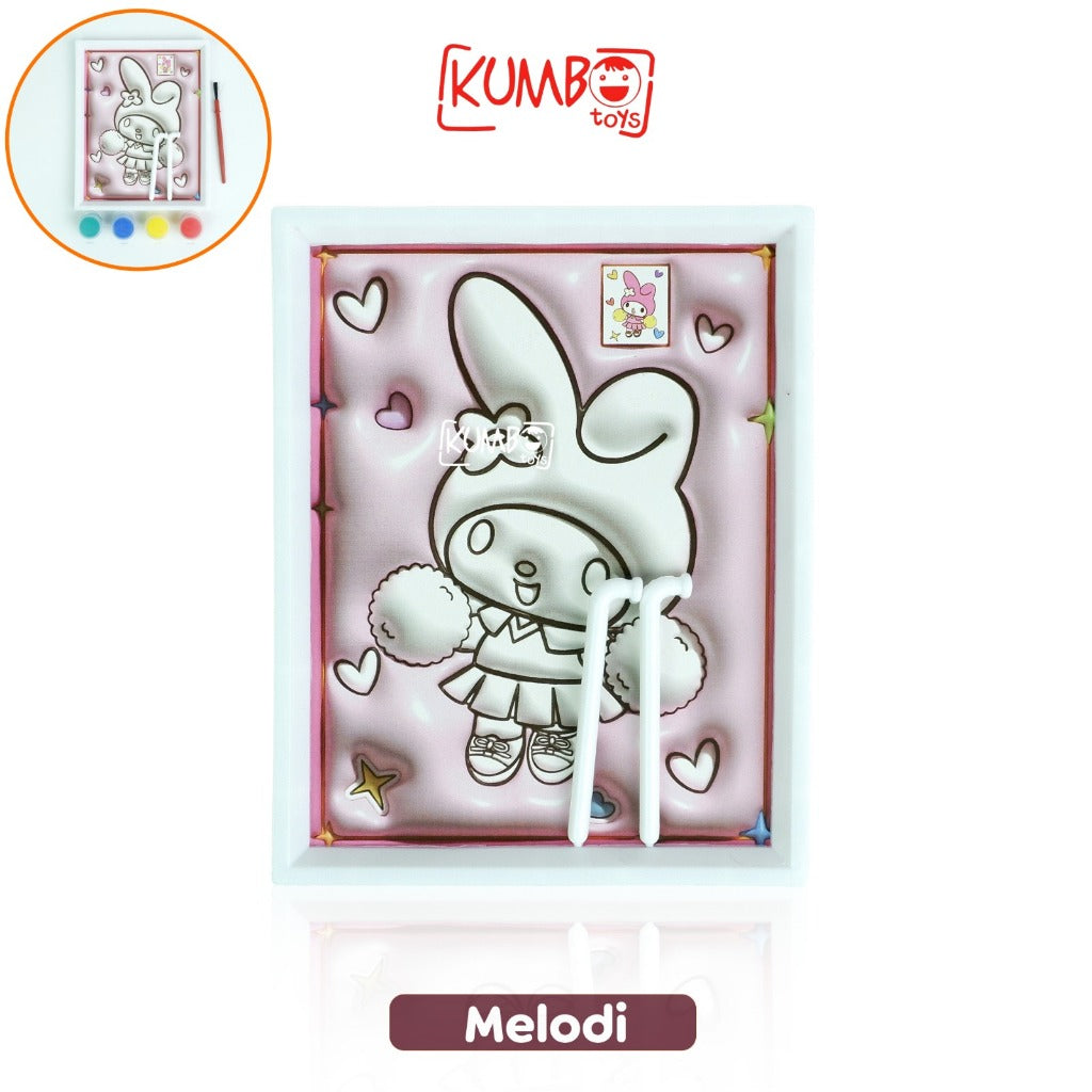 Mainan Edukasi DIY Watercolor Painting Frame Sanrio MINI FRAME PAINTING