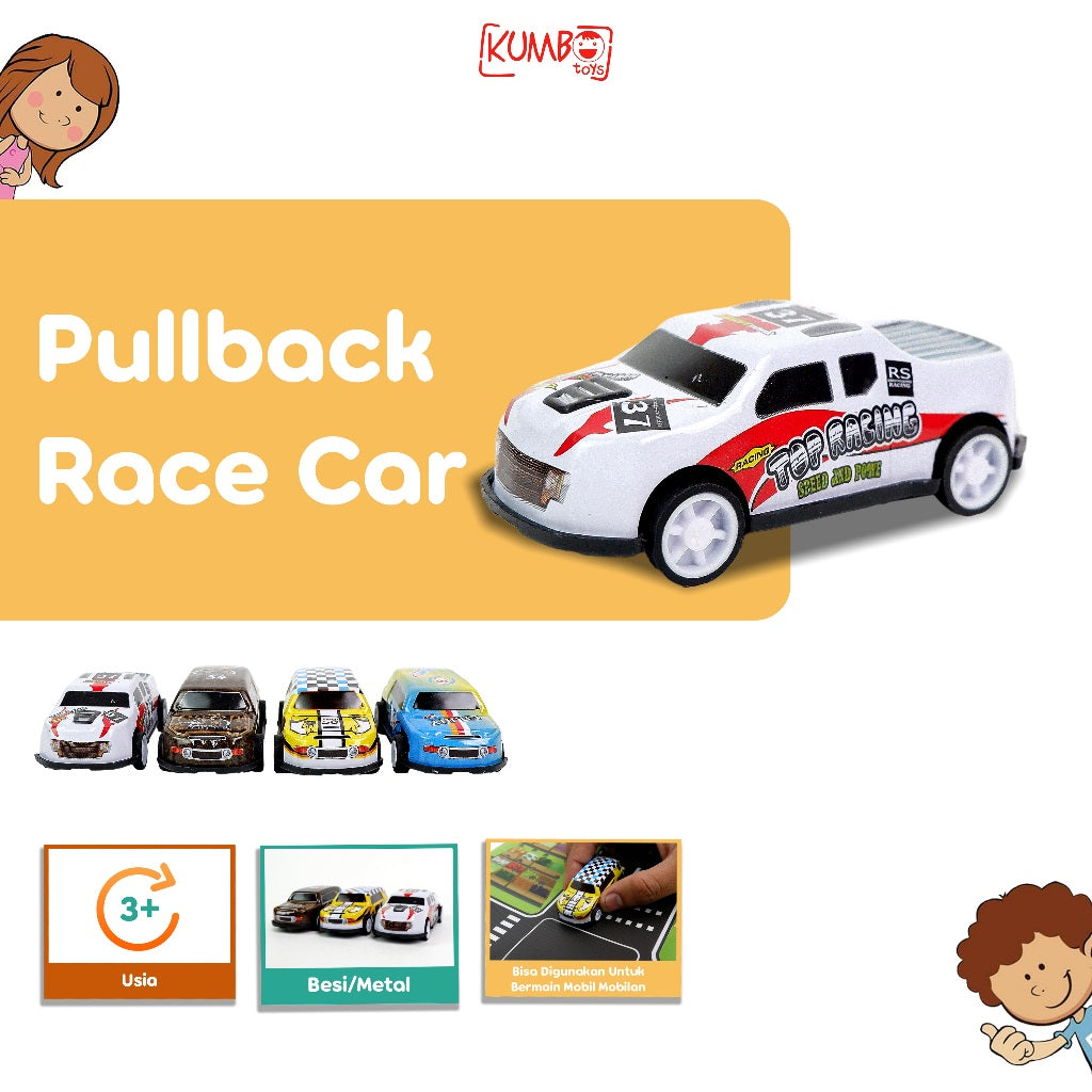 Mainan Edukasi Anak Mobil Pullback Mix Boomerang Drives