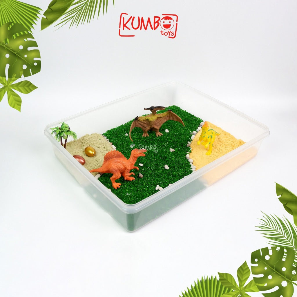 Sensory Box Tema Dino / Mainan Montessori Sensory Play