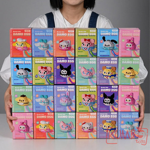 Mainan Anak Bricks Mini Damo Egg Karakter Lucu
