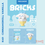 Mainan Edukasi Anak Bricks Fast Food 3D Block Karakter Sanrio