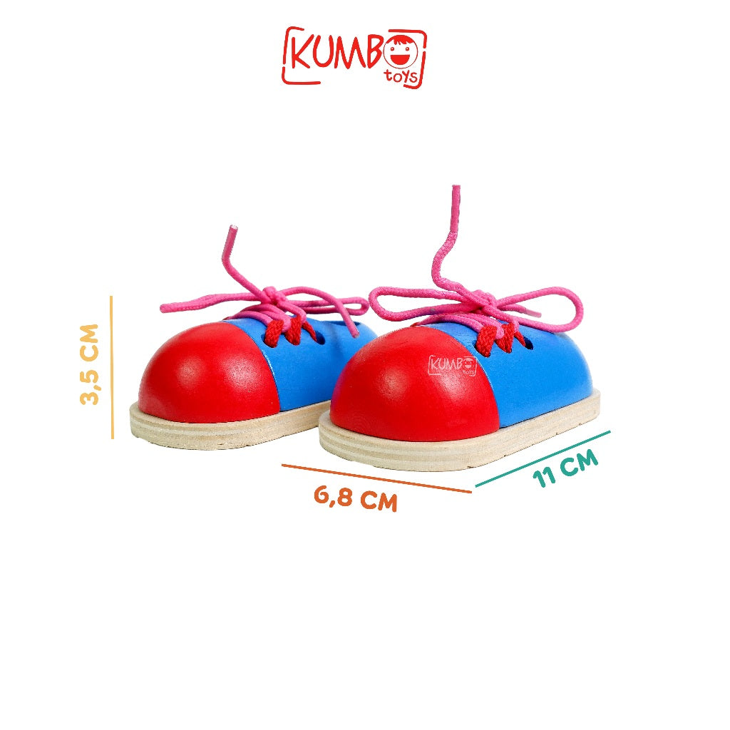 Mainan Edukasi Anak Lacing Shoe Mainan Montessori