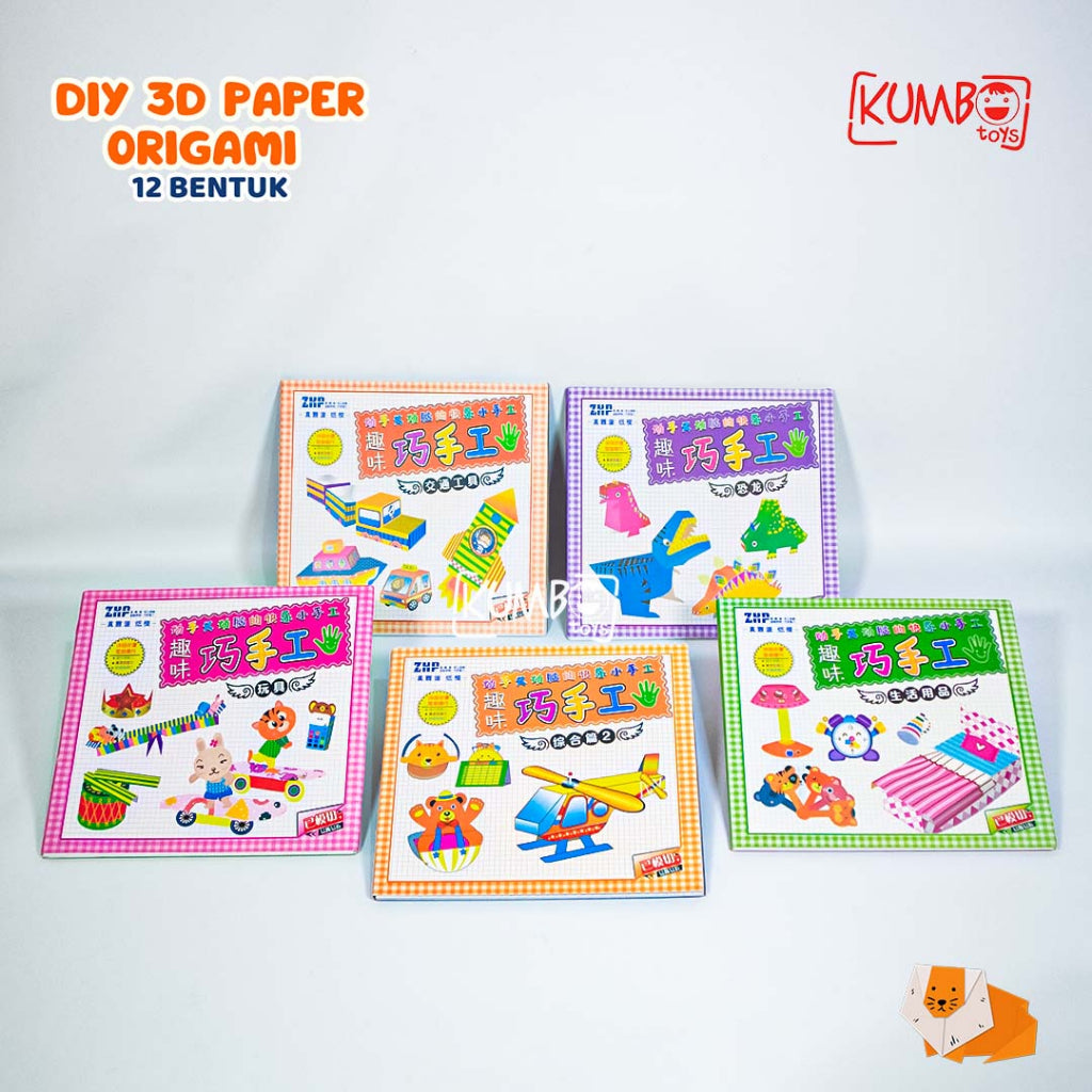 Mainan Edukasi DIY Origami 12 Bentuk