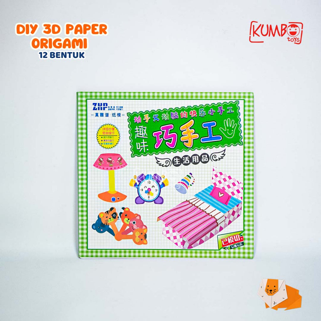 Mainan Edukasi DIY Origami 12 Bentuk