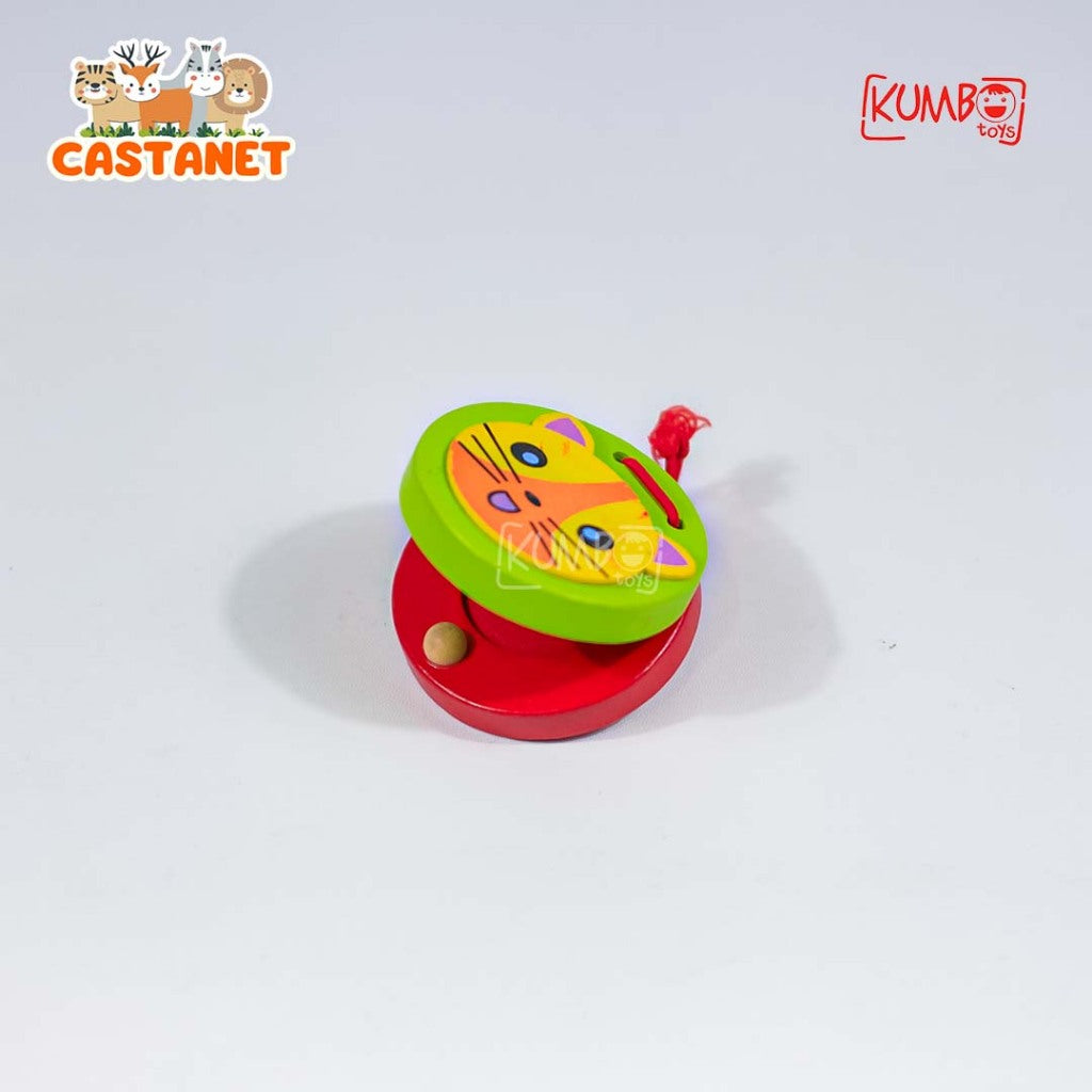 Mainan Edukasi Alat Musik Kayu Anak Castanet / Alat Musik Wooden Clappers