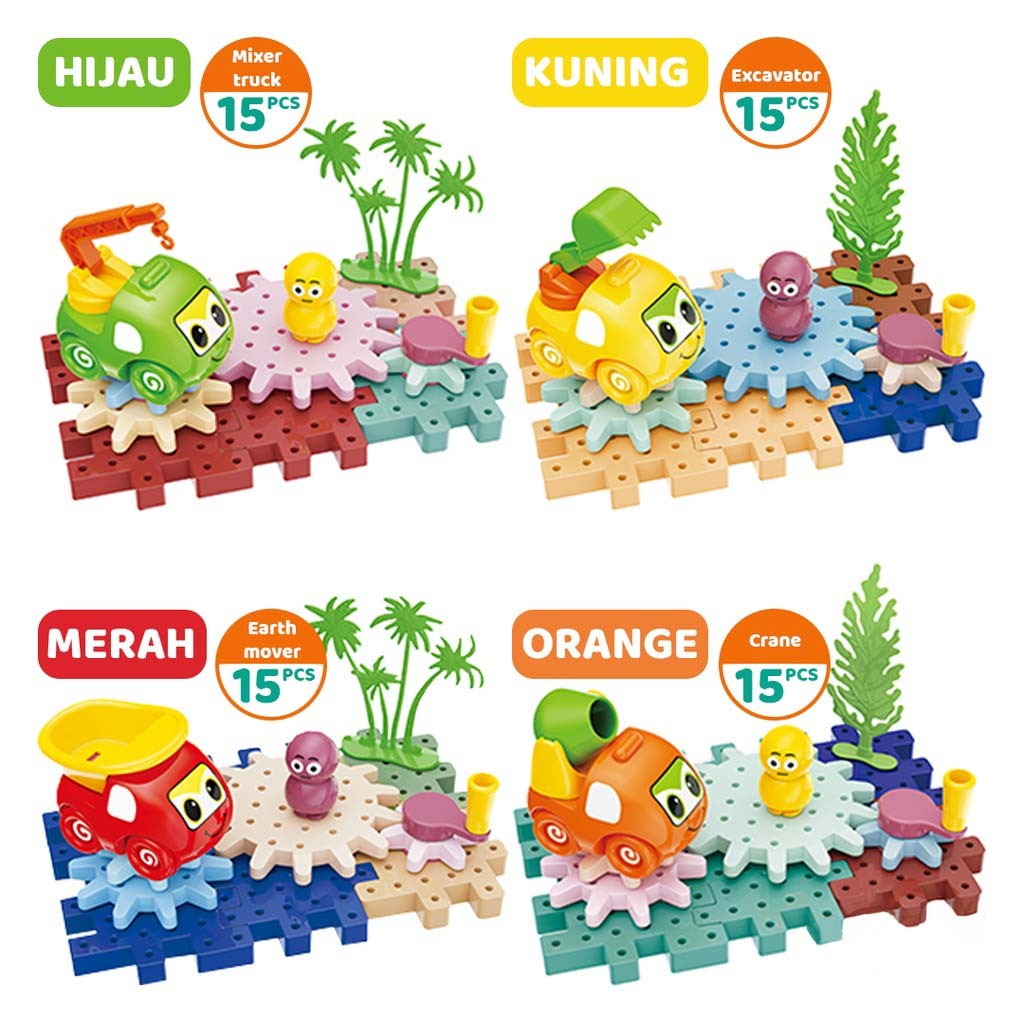 Mainan Edukasi Anak Puzzle DIY Building Blocks Bangunan Blok Edukasi