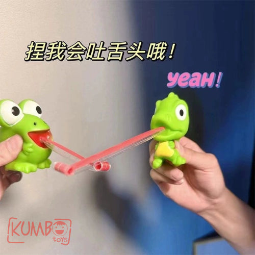 Mainan Squishy Katak Bunglon Tongue Out Squishy Pencet
