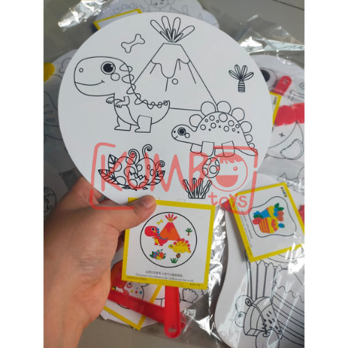 Mainan Edukasi Anak Kipas DIY Mewarnai Souvenir Hampers Anak