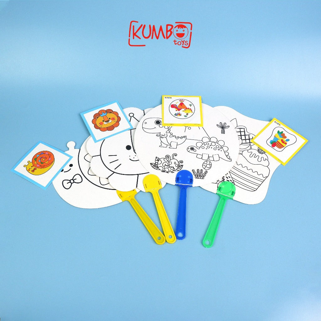 Mainan Edukasi Anak Kipas DIY Mewarnai Souvenir Hampers Anak