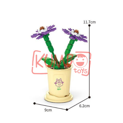 Mainan Edukasi Anak  BRICKS FLOWER Pot Bunga Mini Nano Blok Bouquet 3D Dekorasi