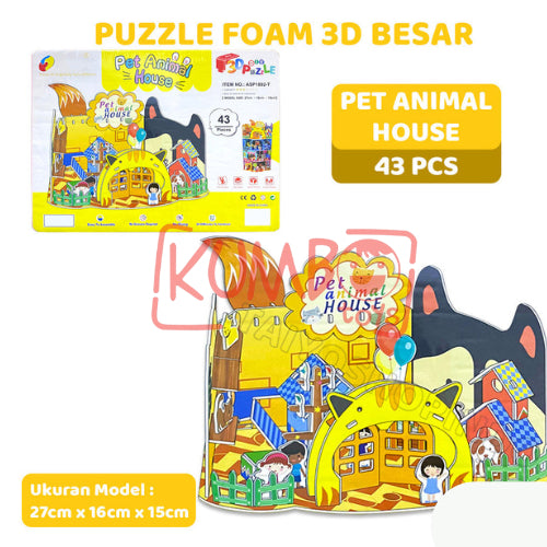 Mainan Edukasi Anak Puzzle Foam 3D Besar DIY Jigsaw Foam