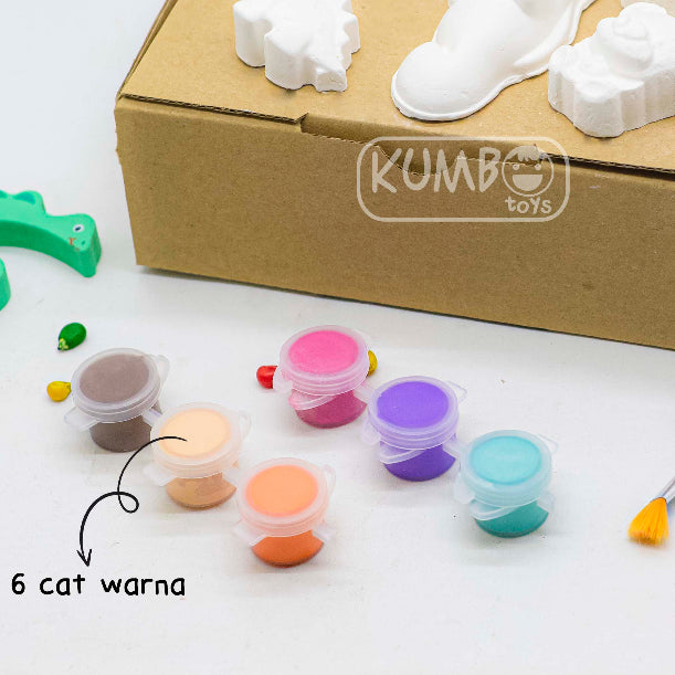 Mainan Edukasi Anak DIY Painting Gypsum Kit Mewarnai Patung Lukis Gypsum