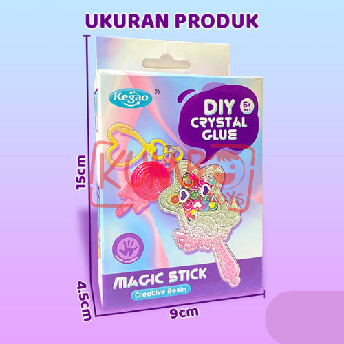 Mainan Edukasi Anak DIY Crystal Glue Magic Stick Resin Aksesoris Gantungan Kunci
