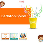 Sedotan Terapi Wicara/Sedotan Ulir Oral Motor Straw Mika Warna Warni Speech Delay