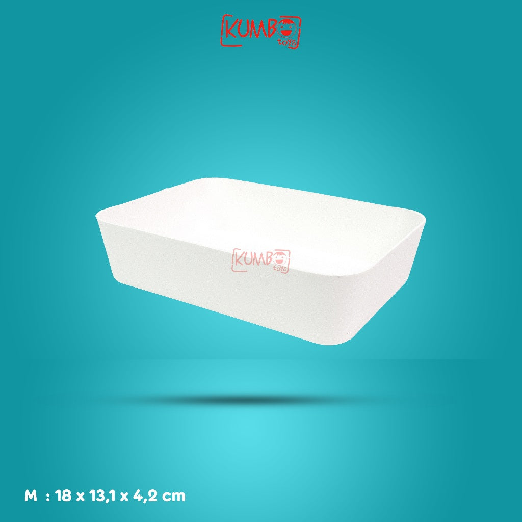 Tray Montessori Sensory Tray Nampan Bermain Tray Bermain Warna Putih