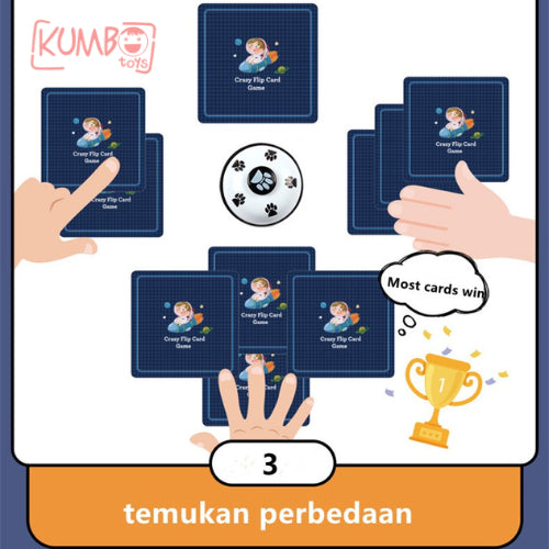 Mainan Edukasi Flash Card Crazy Flip Card Game Kartu Tebak Gambar