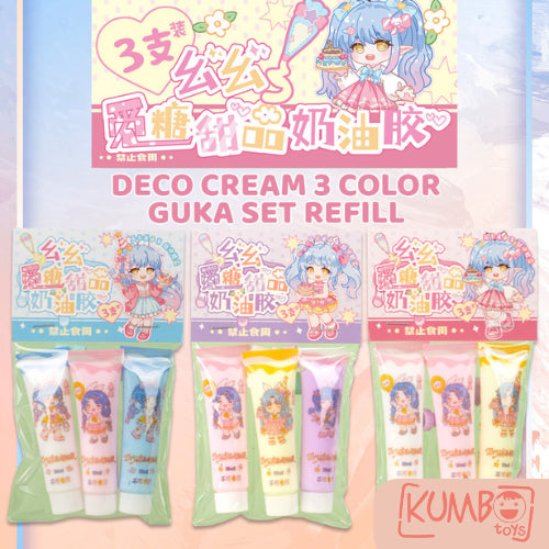 Mainan Anak Refill DIY Guka Set Cream GOO 3 Warna