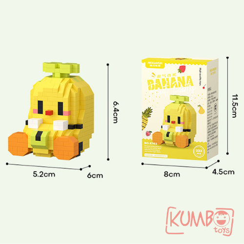 Mainan Anak Bricks Fruit Nano 3D Mainan Balok Susun Karakter Buah