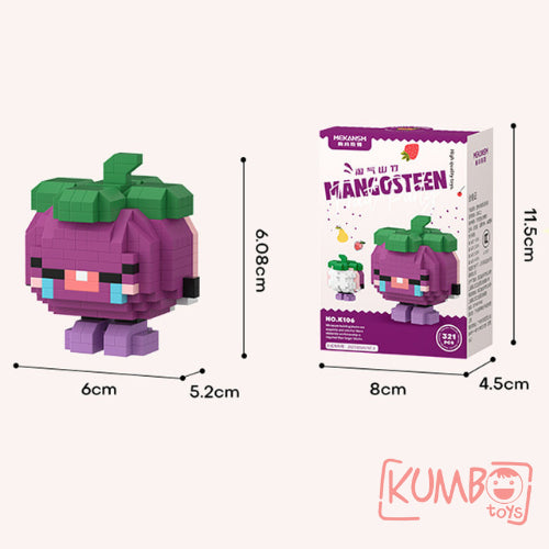 Mainan Anak Bricks Fruit Nano 3D Mainan Balok Susun Karakter Buah