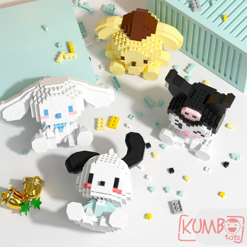 Mainan Edukasi Anak Bricks Magic Blocks Besar Karakter Sanrio 3D DIY Block
