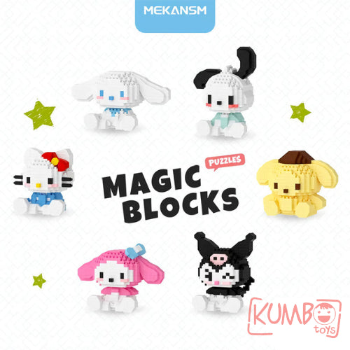 Mainan Edukasi Anak Bricks Magic Blocks Besar Karakter Sanrio 3D DIY Block