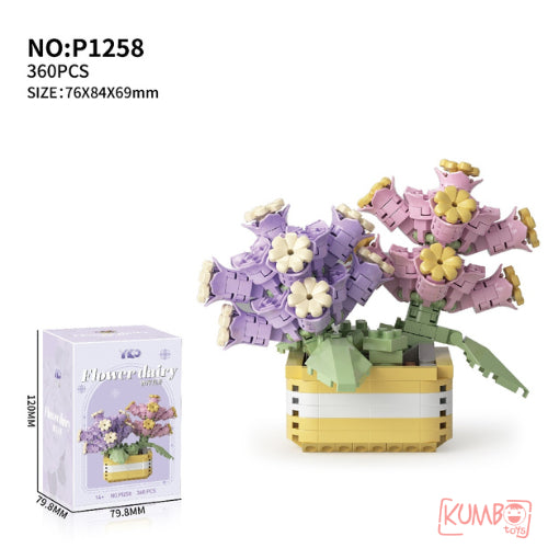 Mainan Edukasi Anak Bricks Flower Dairy 3D Block Bentuk Bunga