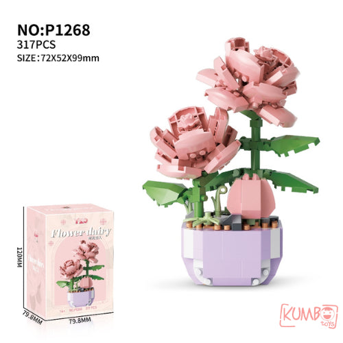 Mainan Edukasi Anak Bricks Flower Dairy 3D Block Bentuk Bunga