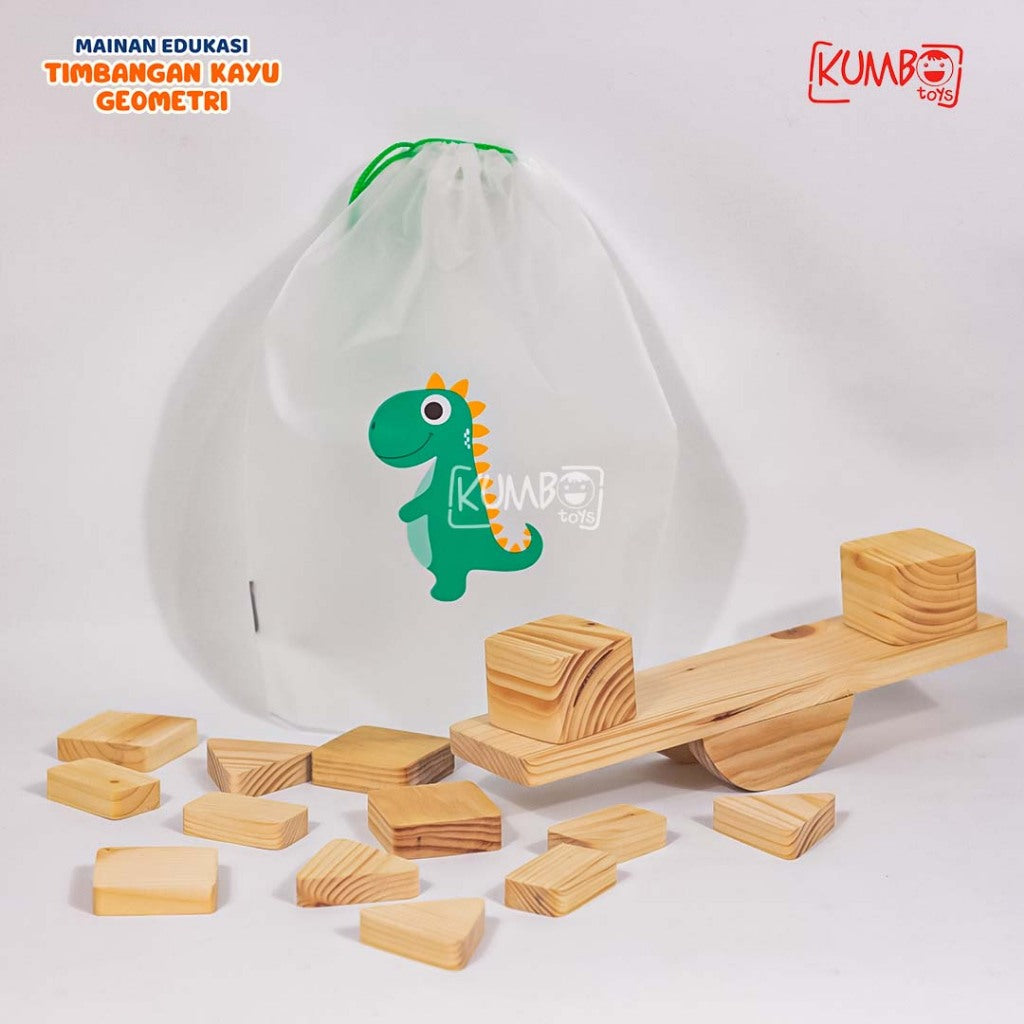 Mainan Edukasi Montessori Mainan Simulasi Kayu Blok Keseimbangan Timbangan Kayu  Mainan Kemampuan Sensorik Tangan Anak