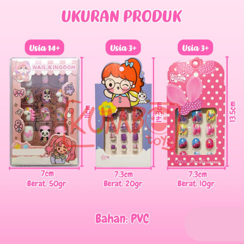 Aksesoris Kuku Sticker Kuku Palsu 3D Karakter Nail Art