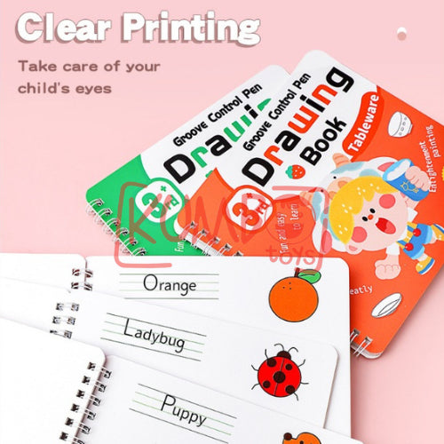 Mainan Edukasi Anak Buku Mewarnai Coloring Drawing Book 8 Lembar Groove Control Pen