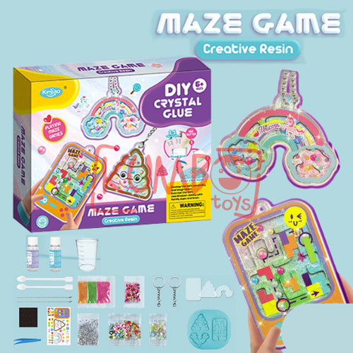 Mainan Edukasi Anak DIY Crystal Glue Manik Resin Aksesoris Gantungan Kunci