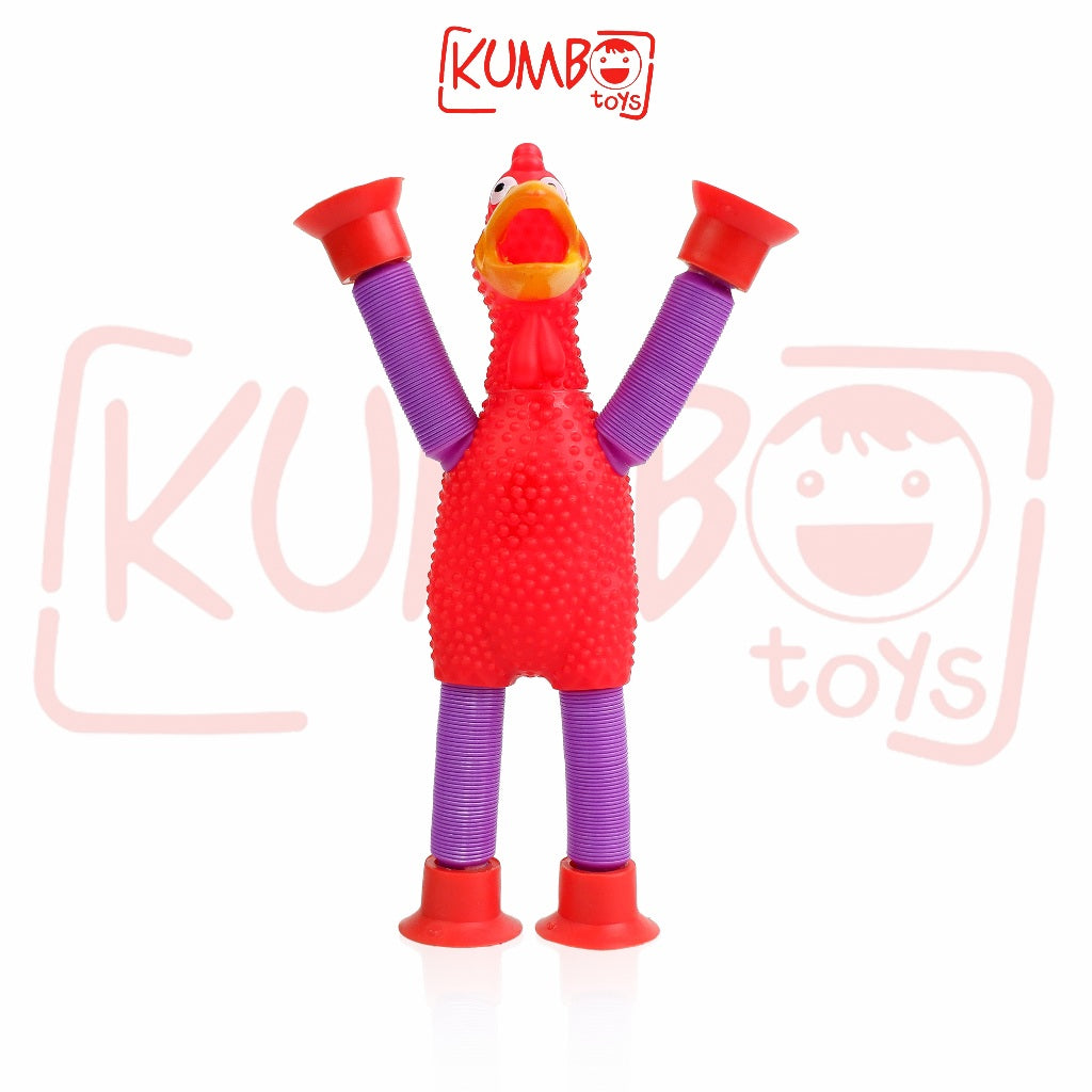 Mainan Edukasi Anak Telescopic Toys Chicken Suara Lampu LED Cup Tabung Teleskopik