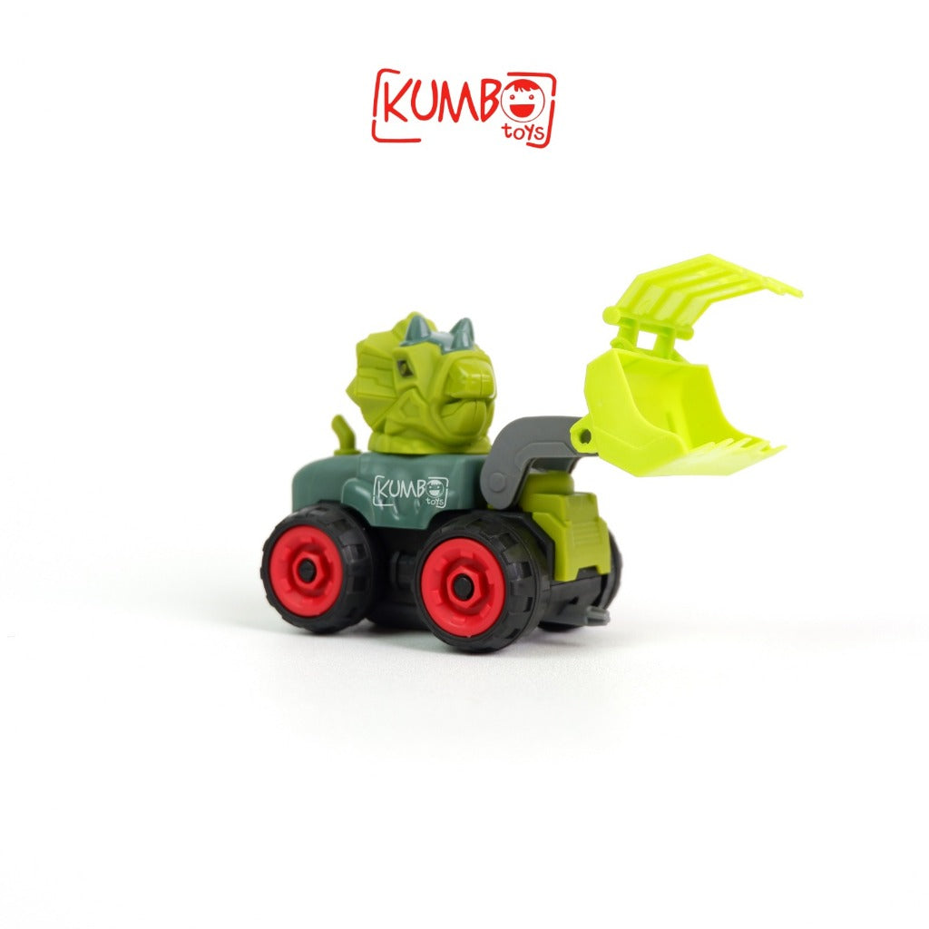 Mainan Edukasi DIY DINO CAR ASSEMBLY Konstruksi Rakit Mobil