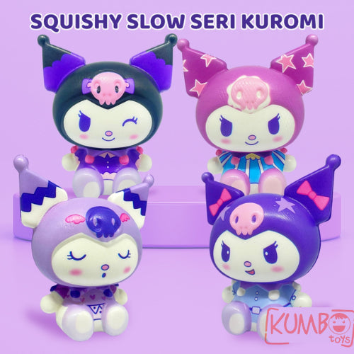 Mainan Edukasi Anak Squishy 4D Slow Seri Kuromi Jaring