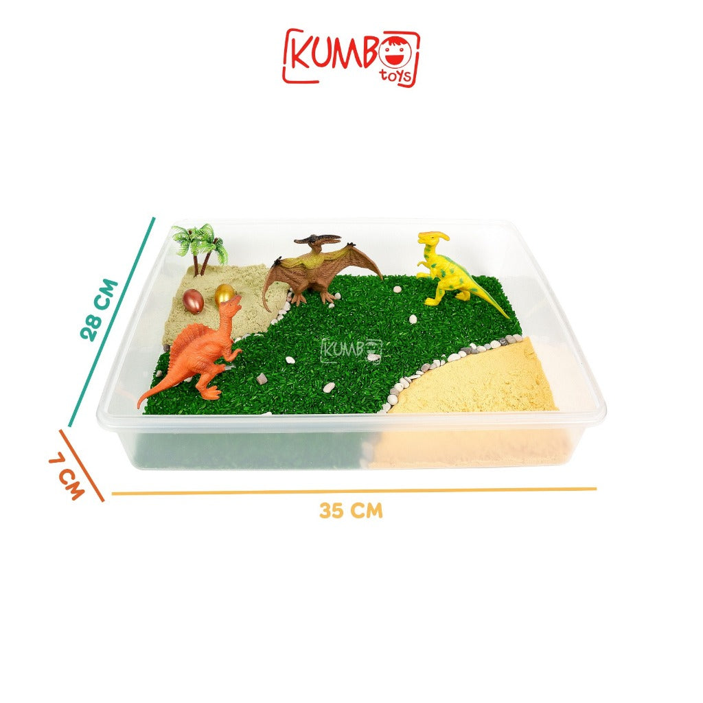 Sensory Box Tema Dino / Mainan Montessori Sensory Play
