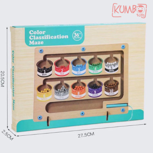 Mainan Edukasi Anak Sorting Color Classification Maze Magnet Papan Maze Klasifikasi Warna