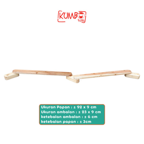Papan Titian Balance Beam Papan Keseimbangan Anak Mainan Kayu Edukatif