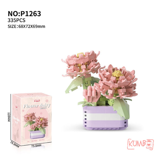 Mainan Edukasi Anak Bricks Flower Dairy 3D Block Bentuk Bunga