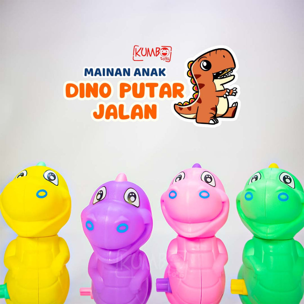 Mainan Anak Dino Berjalan Putar Lompat Warna Lucu