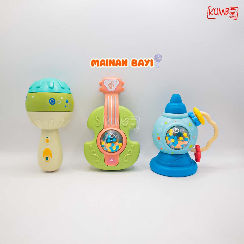 Mainan Edukasi Bayi Kerincing Rattle Music Newborn Mini