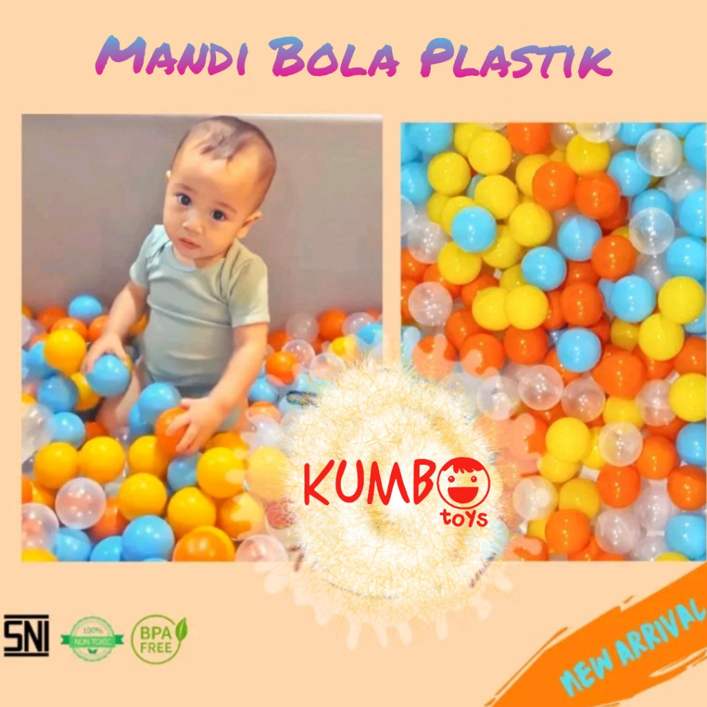 Mainan Mandi Bola Anak Cipung Versi Tropical Pastel Bola Plastik Mandi SNI