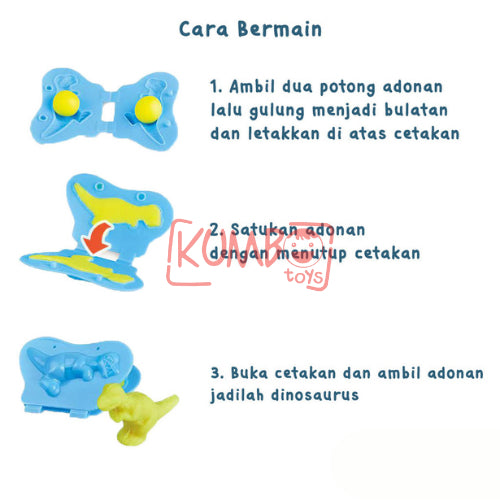 Mainan Edukasi Anak Play Dough Box Set 3D Pretend Play Edukasi Clay