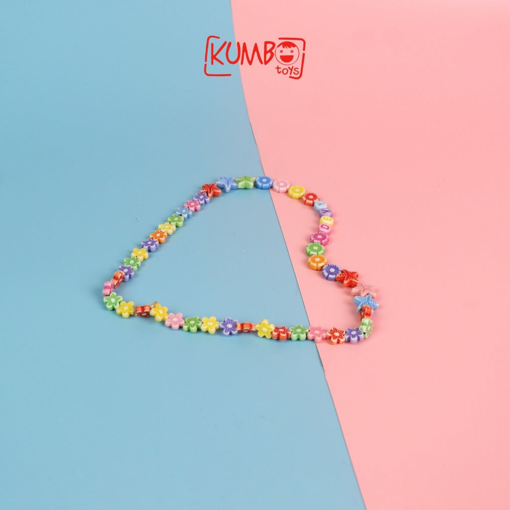 Mainan Edukasi Sensory Play Anak DIY Beads Box Set Kotak Manik Aksesoris Gelang Kalung