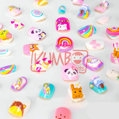 Aksesoris Kuku Sticker Kuku Palsu 3D Karakter Nail Art