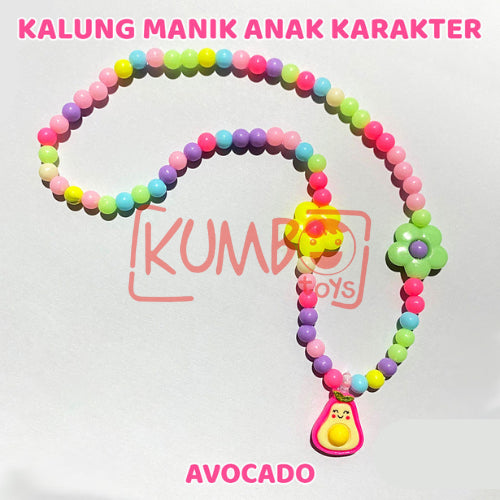 Kalung Manik Anak Karakter Beads Necklace Akrilik Aksesoris Kartun Korea